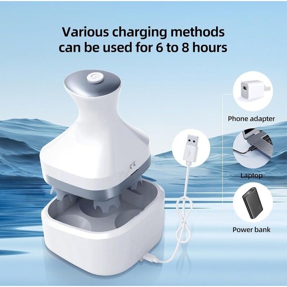 Electric Scalp Massager Portable Head Massager Handheld with Kneading 112 Massag - Picture 5 of 9